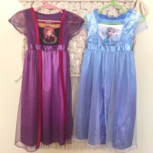 Disney Frozen 2 Toddler Girl Elsa Anna Nightgown Bundle Size 2T
